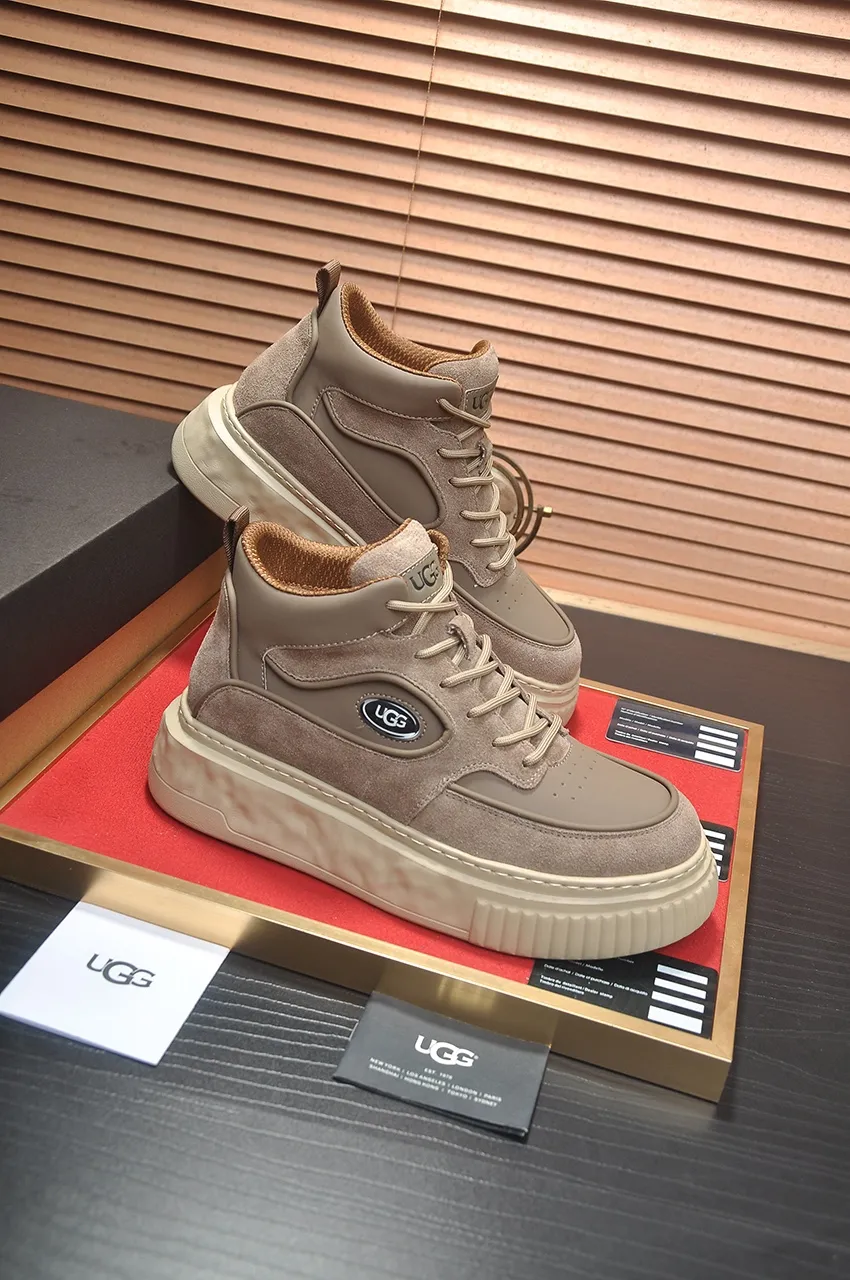 Men's shoes 💰640💶 [UGG] (full wool lining) top-end high-quality fur-in-one warm snow boots from Australia's warm luxury brand men's shoes, UGG-5877 official website synchronized, made of imported cowhide, carefully sewn...Imported rubber foam outsole (comfortable, soft, wear-resistant) The quality is really great...Exquisite workmanship, you can't put it down at first sight, available in sizes 39-44